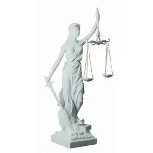 Justitia-Statue colourliving Dekofigur Justitia Skulptur weiß