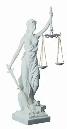 Justitia-Statue colourliving Dekofigur Justitia Skulptur weiß