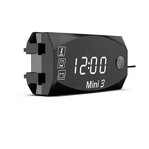 Motorrad-Uhr FORNORM 3 in 1 Voltmeter Uhr Thermometer Anzeige
