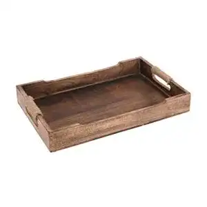 Holztablett Meinposten. Tablett Serviertablett Holz Mango braun
