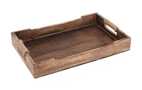 Holztablett Meinposten. Tablett Serviertablett Holz Mango braun