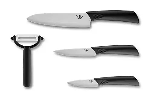 Keramikmesser Weisenstein & Emrich Set, 3 Messer u. 1 Schäler