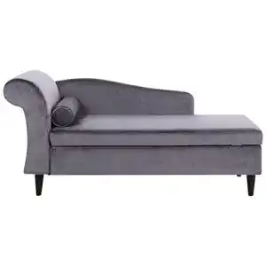 Récamiere Beliani Chaiselongue Samtstoff linksseitig LUIRO