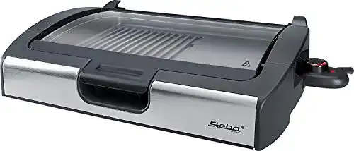 Elektrogrill 2.200 Watt Steba VG200 BBQ Tischgrill mit Glasdeckel