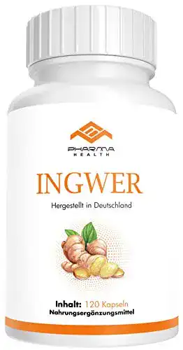 Ingwer-Kapseln PHARMA HEALTH INGWER, 120 Kapseln (Ingwer)