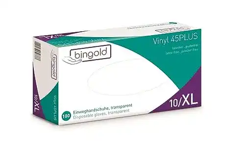 Einmalhandschuhe (XL) BINGOLD 604638 Vinyl 45Plus 100 Stück