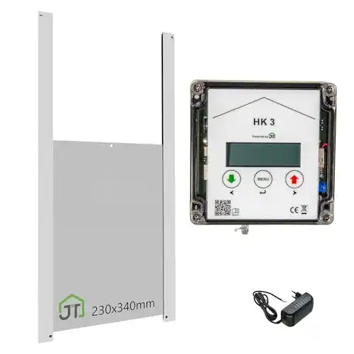 Automatische Hühnerklappe JOSTechnik HK2, Klappe 230×340 mm