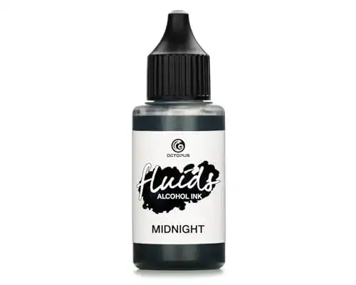 Alcohol Ink Octopus 30ml Fluids MIDNIGHT, Alkoholtinte
