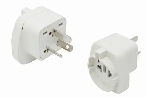 Reiseadapter Reisestecker24 2X Geräte Typ I mit Schutzkontakt