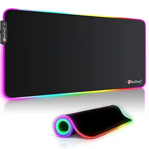 Gaming-Mousepad RuoCherg RGB Gaming Mauspad, LED
