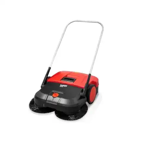 Kehrmaschine haaga Hand 375 kehrt trockenes und nasses Laub
