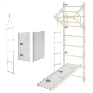 Klettergerüst Indoor MAMOI ® Sprossenwand für Kinder, Holz