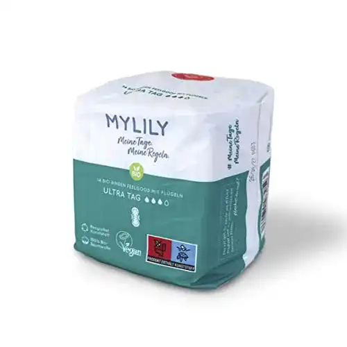 Damenbinden MYLILY ® Tag I 100 % Bio-Baumwolle, 16 Binden