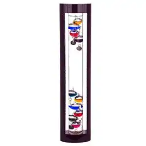 Galileo-Thermometer SmartPoorer Glas- und Holzrohr 44 cm