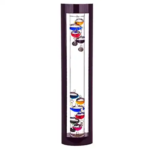 Galileo-Thermometer SmartPoorer Glas- und Holzrohr 44 cm