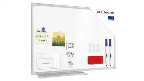 Whiteboard ALLboards Magnetisch 60x40cm mit Stifteablage