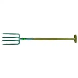 Grabegabel HaWe Profi-Spatengabel 4 Zinken, Esche, silber/beige