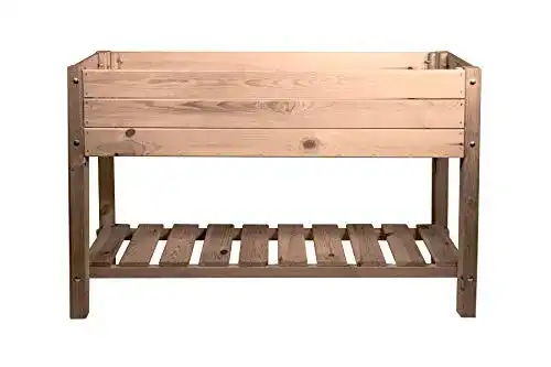 Hochbeet (Balkon) mgc24 Hochbeet Massiv L – Kiefernholz Braun