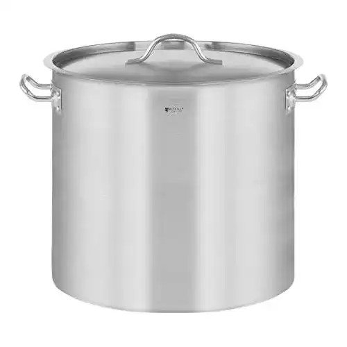 Kochtopf 28 cm Royal Catering Edelstahltopf Induktion RCST-17E3