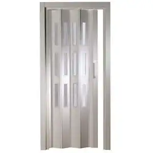 Falttür Modenplast Kunststoff, 3 Fenster Luciana weiß 88,5×202 cm