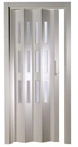 Falttür Modenplast Kunststoff, 3 Fenster Luciana weiß 88,5×202 cm