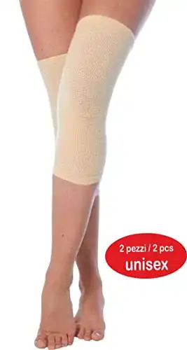 Kniewärmer CzSalus mit Angorawolle (2 PCS) – Hasel Größe S/M