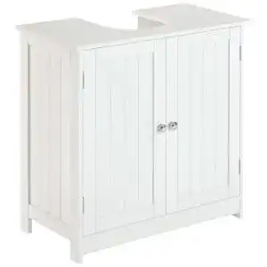 Waschbeckenunterschrank HOMCOM Badschrank Weiß