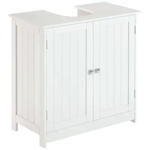 Waschbeckenunterschrank HOMCOM Badschrank Weiß