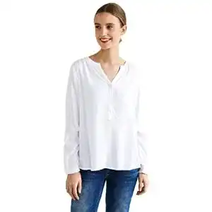 Weiße Blusen Street One Bamika Bluse Damen, Weiß, 38