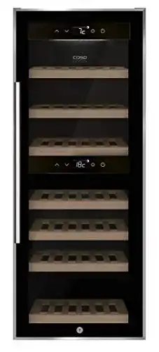 Weinkühlschrank 2 Zonen Caso WineComfort 38 black