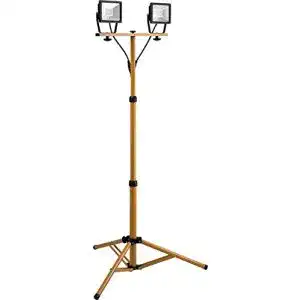 Baustrahler goobay LED Zwei Flutlichstrahler auf Teleskopstativ, Zink