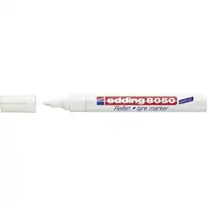 Reifenmarker edding 8050 weiß, 1 Stift, Rundspitze 2-4 mm
