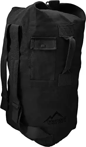 Seesack normani BW Canvas mit Metallverschluss 90 Liter, Black