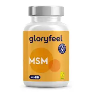 MSM-Pulver gloryfeel MSM Kapseln, 365 vegane Kapseln
