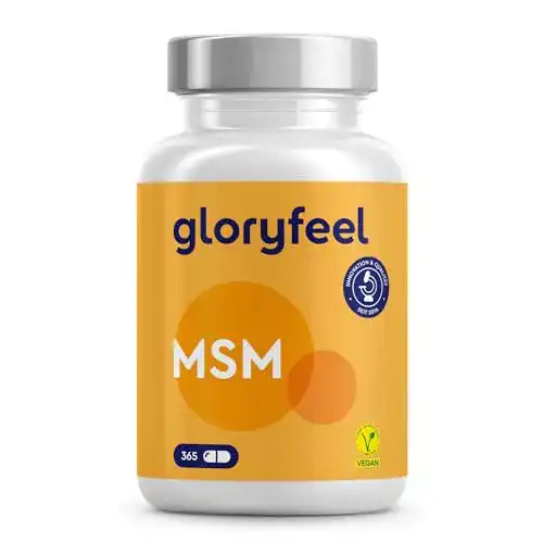 Die beste MSM-Pulver gloryfeel MSM Kapseln, 365 vegane Kapseln 2026 Test Bestseller MSM-Pulver gloryfeel MSM Kapseln, 365 vegane Kapseln