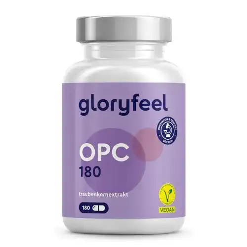 OPC gloryfeel Traubenkernextrakt Kapseln, 1.000mg pro Tagesdosis