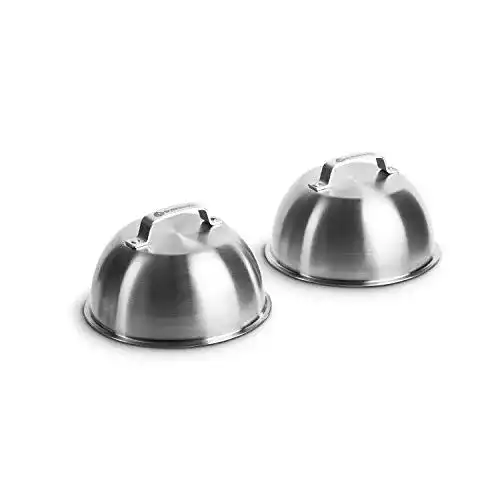 Burgerglocke BURNHARD Edelstahl n 2-er Set, 16 x 9 cm, Schmelzglocke