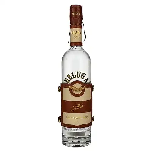 Beluga-Vodka Beluga Allure Noble Russian Wodka mit Leder, 0.7 l