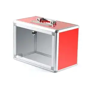 Wahlurne KAFENDA Abgeschlossene Klare Spendenbox aus Acryl