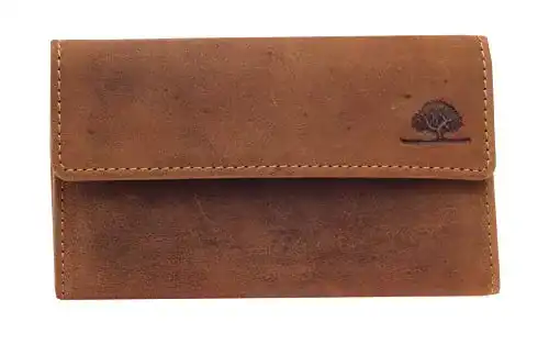 Tabaktasche Greenburry Leder Vintage 15x9x2,5cm Drehertasche