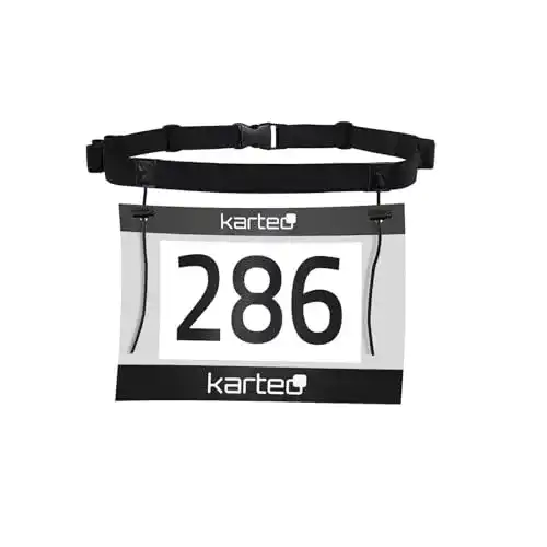 Startnummernband Karteo Running Belt schwarz Laufgürtel