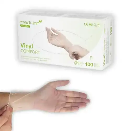 Einmalhandschuhe (L) Medi-Inn+ Medi-Inn Vinyl puderfrei 100 St