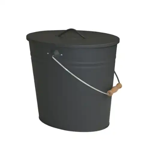 Ascheeimer Kamino-Flam mit Deckel – Kohleeimer 15 Liter