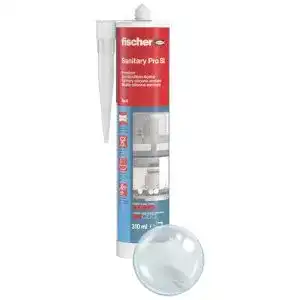 Silikon transparent FISCHER Sanitärsilikon DSSA TP, 310 ml