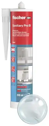 Silikon transparent FISCHER Sanitärsilikon DSSA TP, 310 ml