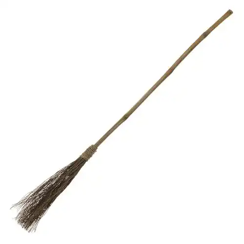 Hexenbesen amscan 845351-55, Länge 130 cm, Material Stroh