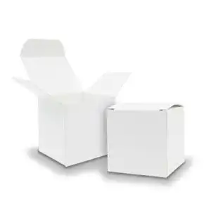 Faltschachtel itenga 50x Würfelbox aus Karton 6,5×6,5cm weiß