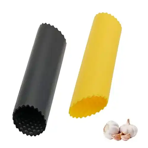 Knoblauchschäler JUHONNZ Silikon, 2 Stücke Easy Roller