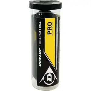 SquashbÃ¤lle Dunlop Sports Dunlop Pro Squashball doppel gelb 3 Balle in der Tube