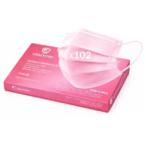 Die beste Mundschutz rosa CRAZYCHIC - 100 Stück Medizinisch Chirurgisch 2026 Test Bestseller Mundschutz rosa CRAZYCHIC – 100 Stück Medizinisch Chirurgisch